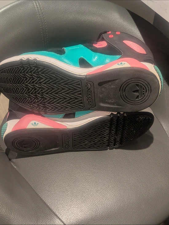 Adidas Originals High Top Sneakers Teal Pink Black Women’s 8.5 Retro Y2K - Picture 3 of 8